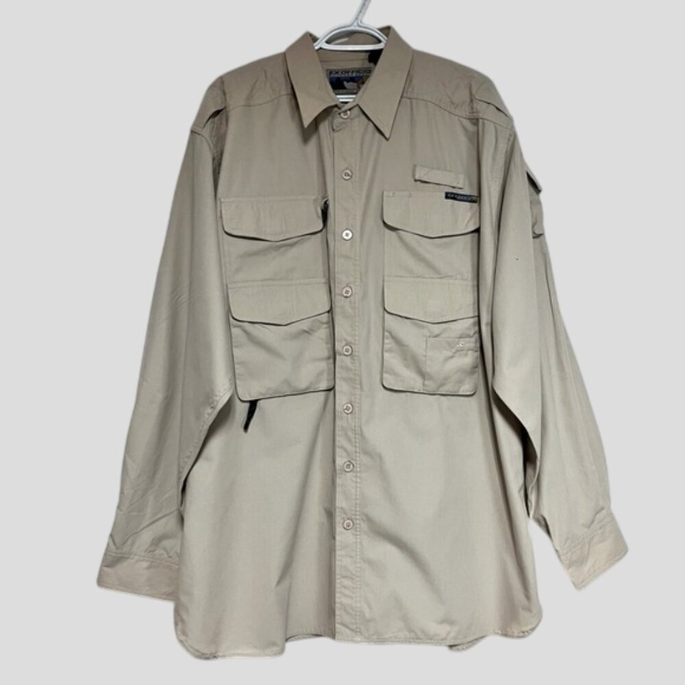 ExOfficio Outdoor Sport Adventure Travel Safari Long Sleeve Button Down Shirt
